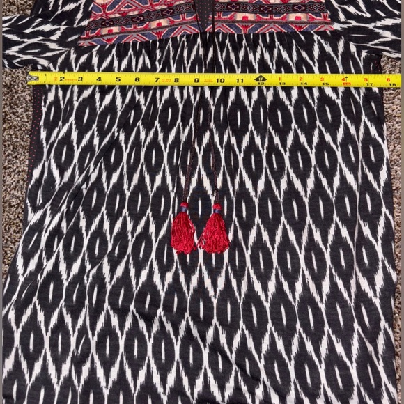 ANTHROPOLOGIE OS • XS 3/4 SLEEVE BOHO TOP • EXCELLENT CONDITION - Picture 10 of 13